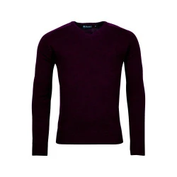 Baileys Scottish Trui V-Hals | Aubergine