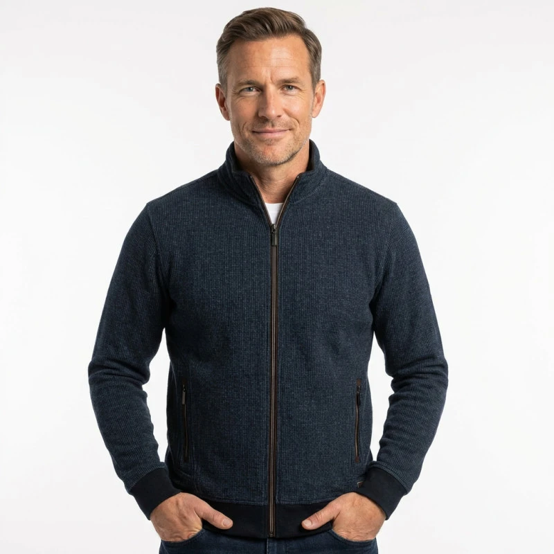 Baileys Winter Vest 2-Tone | Blauw Gemeleerd | www.pietkoopmans.nl
