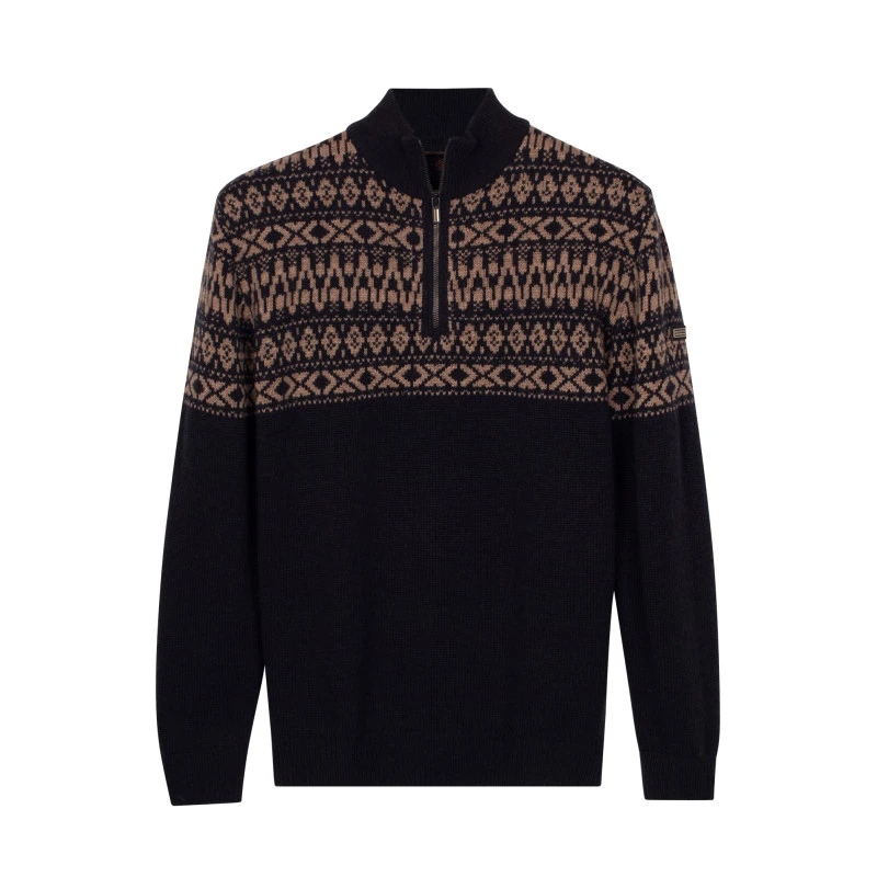 Baileys Half Zip Trui Lamswol | Navy | www.pietkoopmans.nl