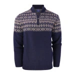 Baileys Noors Half Zip Trui | Beige Print | www.pietkoopmans.nl