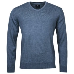 Baileys Trui Merino Wol V hals | Jeans Blauw