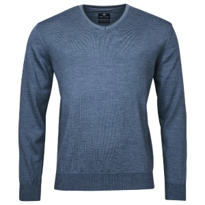 Baileys Trui Merino Wol V hals | Jeans Blauw
