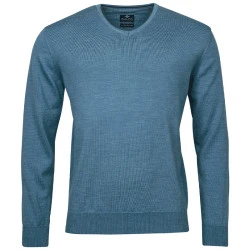 Baileys Trui Merino Wol V hals | Lichtblauw