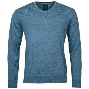 Baileys Trui Merino Wol V hals | Lichtblauw