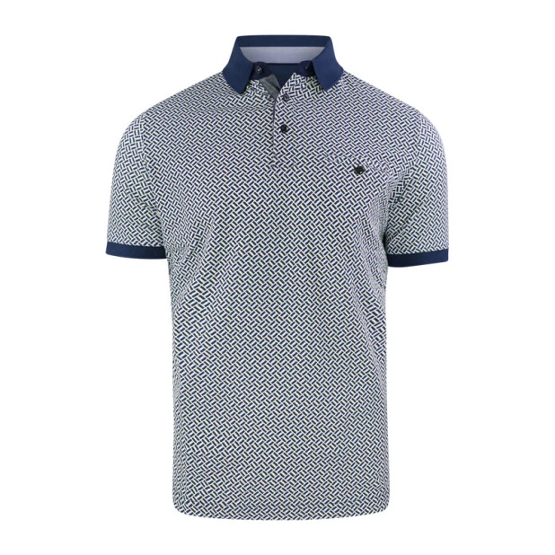 Baileys Polo Korte Mouw | Marine Print | www.pietkoopmans.nl