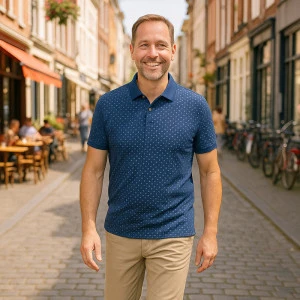 Baileys Stretch Polo | Square Blauw