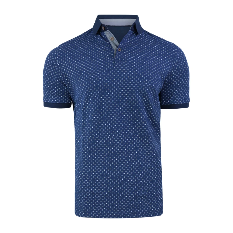 Baileys Stretch Polo | Square Blauw | www.pietkoopmans.nl