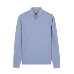 Baileys Polo Lange Mouw | Blauw Melange | www.pietkoopmans.nl