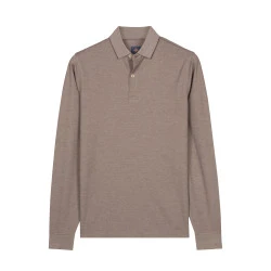 Baileys Polo Lange Mouw | Bruin Melange