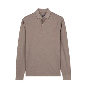 Baileys Polo Lange Mouw | Bruin Melange