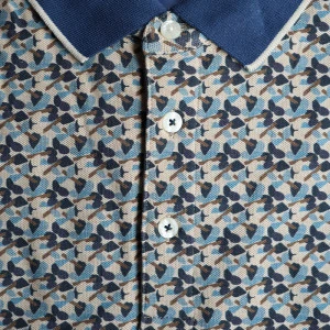 Baileys Polo Korte Mouw | Indigo Print
