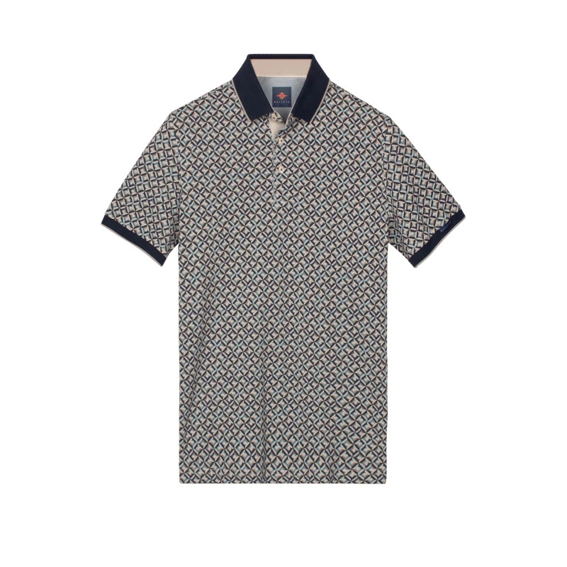 Baileys Polo Korte Mouw | Indigo Print | www.pietkoopmans.nl