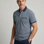 Baileys Polo Korte Mouw | Blauw Melange | www.pietkoopmans.nl