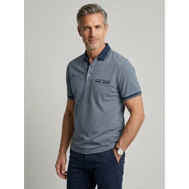 Baileys Polo Korte Mouw | Blauw Melange
