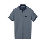 Baileys Polo Korte Mouw | Blauw Melange | www.pietkoopmans.nl