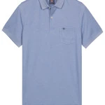 Baileys Polo Korte Mouw | Middenblauw Melange