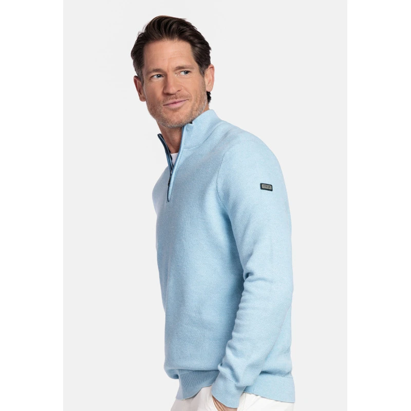 Baileys Half Zip Trui | Lichtblauw | www.pietkoopmans.nl