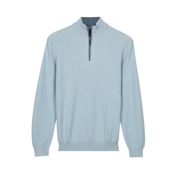 Baileys Half Zip Trui | Lichtblauw | www.pietkoopmans.nl