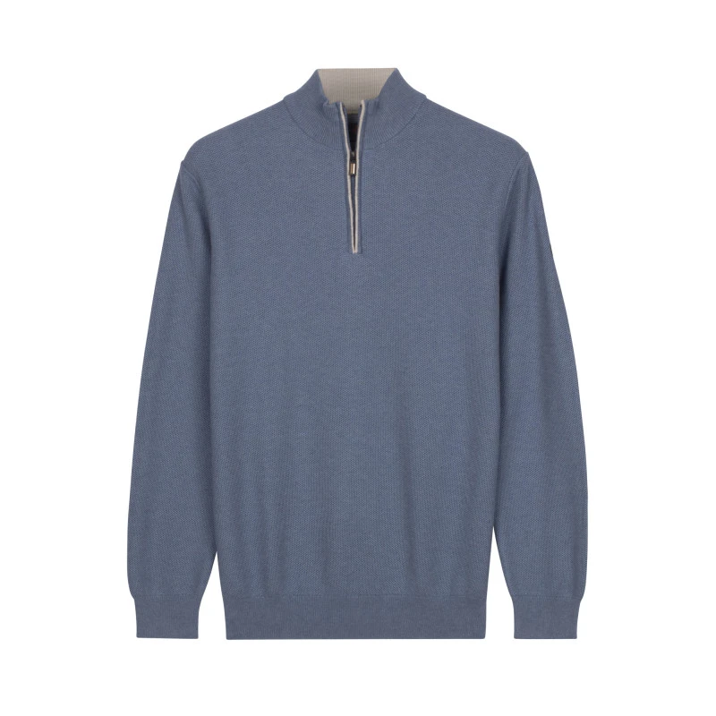 Baileys Half Zip Trui | Jeansblauw | www.pietkoopmans.nl