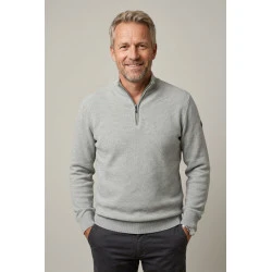 Baileys Half Zip Trui | Zacht Grijs