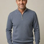 Baileys Half Zip Trui | Jeansblauw | www.pietkoopmans.nl