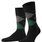 Burlington Sokken King | Zwart Groen | www.pietkoopmans.nl