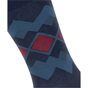 Burlington Linnen Fashion Sokken | Blauw Print