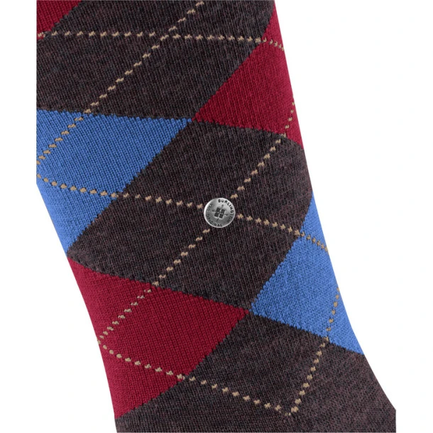 Burlington Kniekousen  | Blauw Rood Melange | www.pietkoopmans.nl