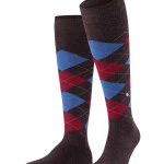 Burlington Kniekousen  | Blauw Rood Melange | www.pietkoopmans.nl