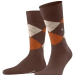 Burlington Sokken Edinburgh | Beige Oranje Geruit | www.pietkoopmans.nl