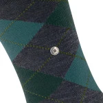 Burlington Edinburgh Mel Sokken | Groen Teal Geruit  | www.pietkoopmans.nl