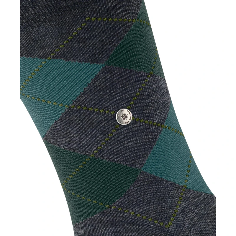 Burlington Edinburgh Mel Sokken | Groen Teal Geruit  | www.pietkoopmans.nl