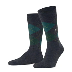 Burlington Edinburgh Mel Sokken | Groen Teal Geruit
