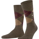 Burlington Edinburgh Mel Sokken | Camel Bordeaux Geruit  | www.pietkoopmans.nl