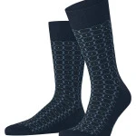 Burlington Fashion Sokken | Marine Groen Patroon | www.pietkoopmans.nl