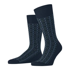 Burlington Fashion Sokken | Marine Groen Patroon