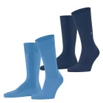 Burlington Duo-Pack Sokken | Blauw | www.pietkoopmans.nl
