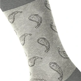 Burlington Paisley Sokken | Lichtgrijs