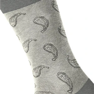 Burlington Paisley Sokken | Lichtgrijs