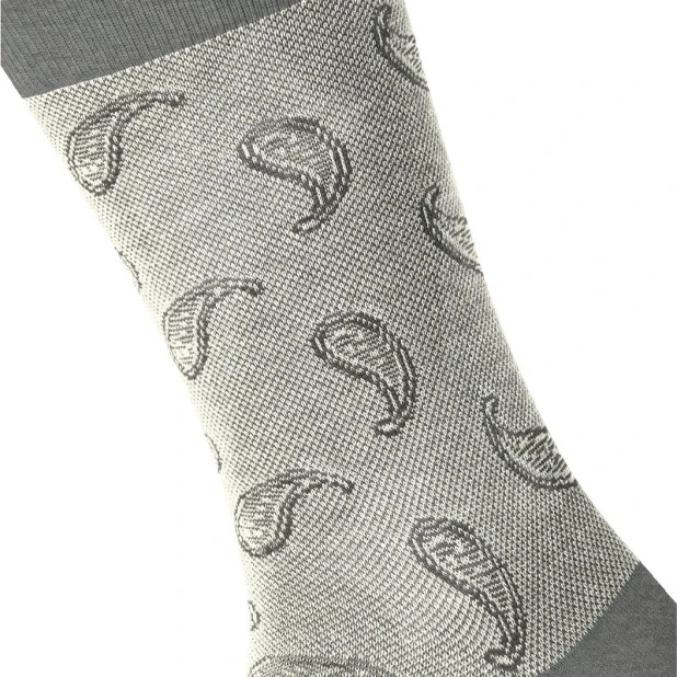 Burlington Paisley Sokken | Lichtgrijs | www.pietkoopmans.nl