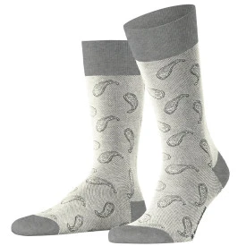 Burlington Paisley Sokken | Lichtgrijs