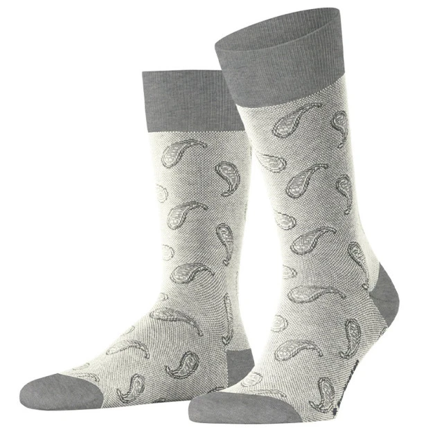 Burlington Paisley Sokken | Lichtgrijs | www.pietkoopmans.nl