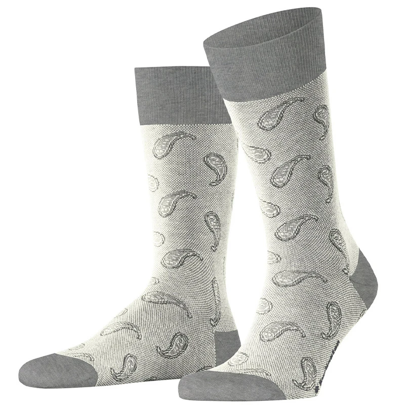 Burlington Paisley Sokken | Lichtgrijs | www.pietkoopmans.nl