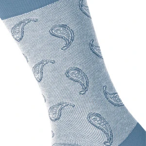 Burlington Paisley Sokken | Lichtblauw