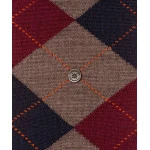 Burlington Sokken | Argyle  Marine Bordeaux Taupe