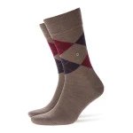 Burlington Sokken | Argyle  Marine Bordeaux Taupe