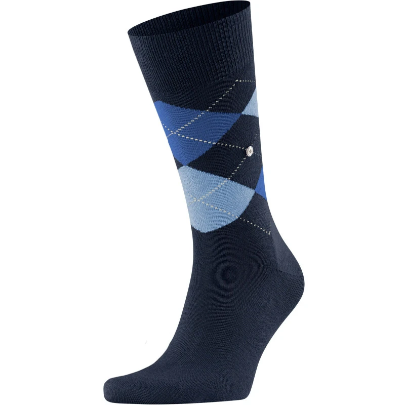 Burlington Sokken Edinburgh | Light Blue Navy | www.pietkoopmans.nl
