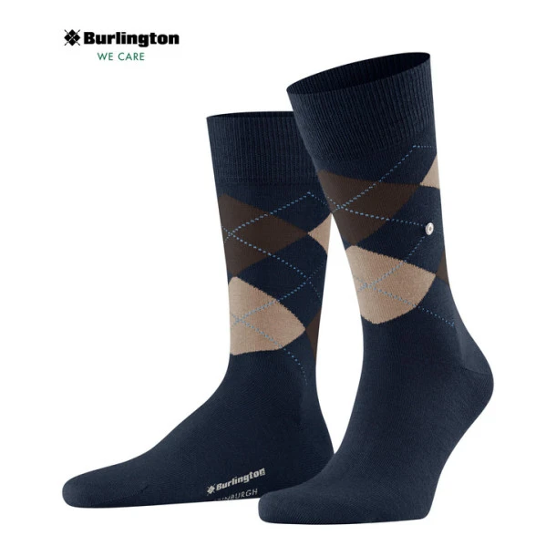 Burlington Sokken Edinburgh | Camel Blauw | www.pietkoopmans.nl