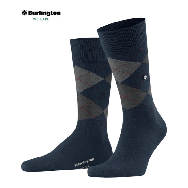 Burlington Sokken Edinburgh | Grijs Blauw | www.pietkoopmans.nl