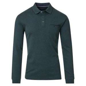 Casamoda Polo Lange Mouw | Donker Groen